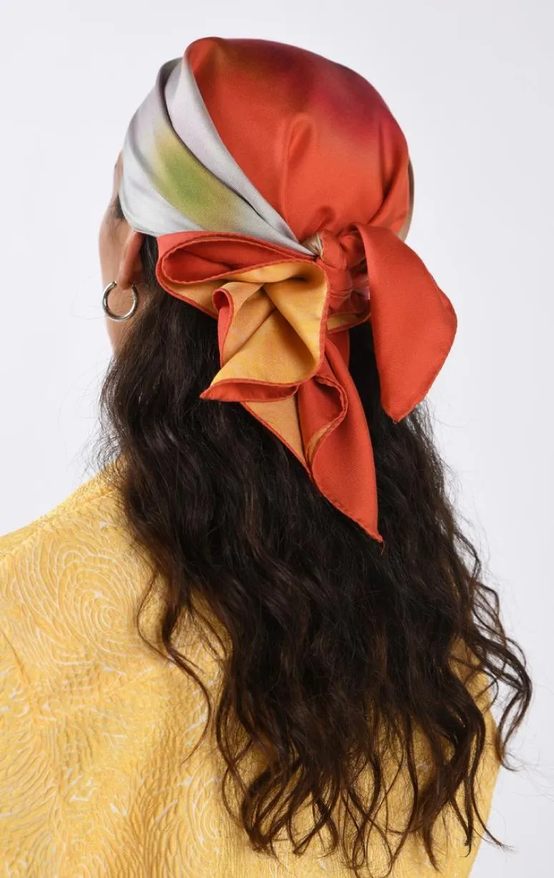 Abstract- Silk Bandana