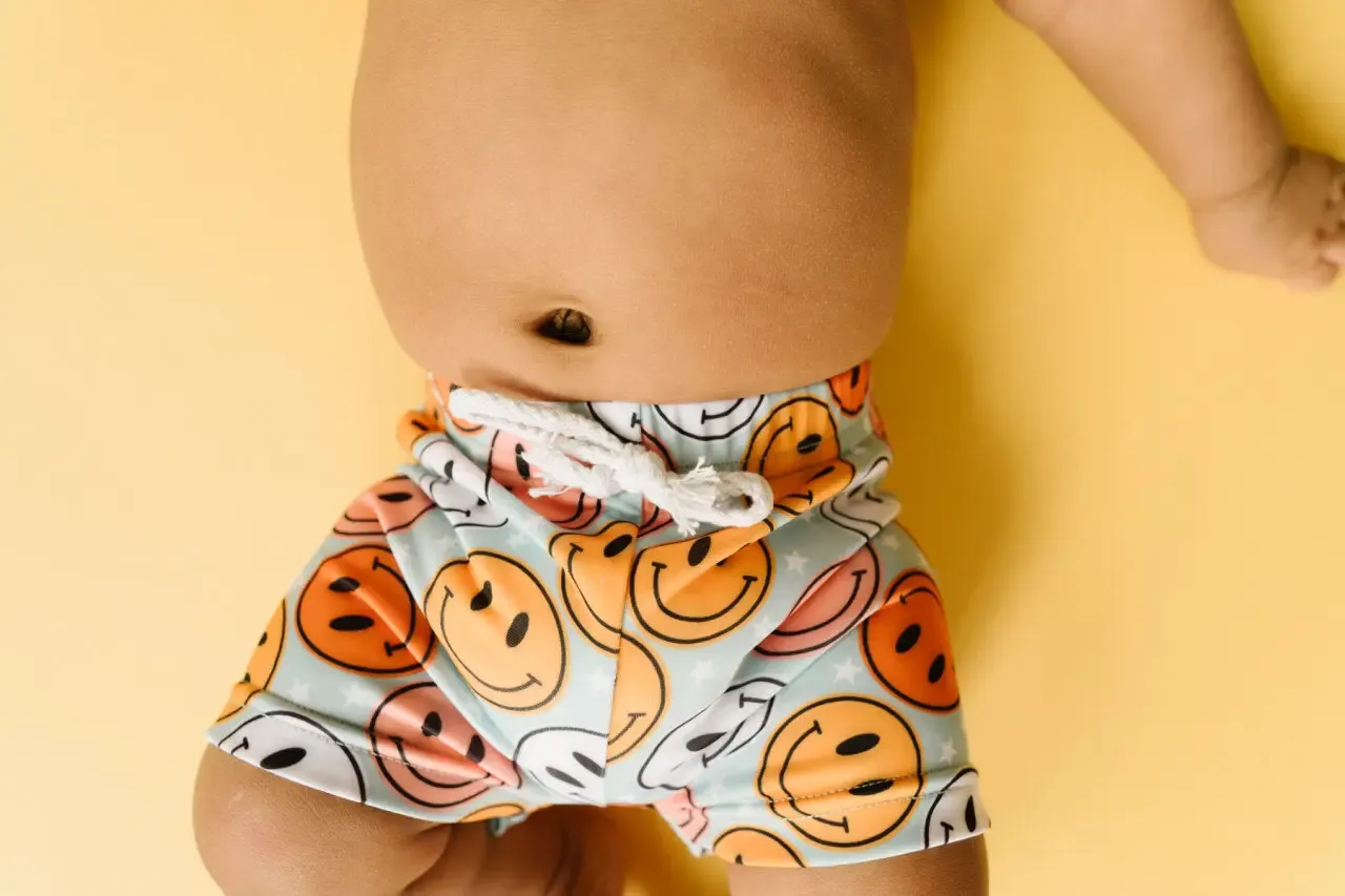 Colorful Smiley Swim Trunks
