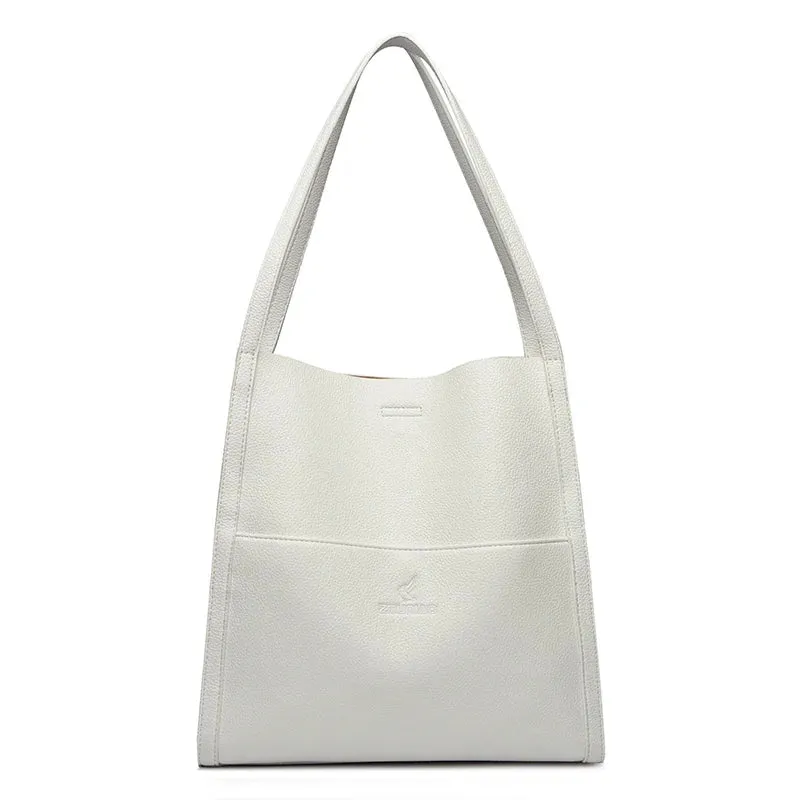 Soft PU Leather Tote Handbag