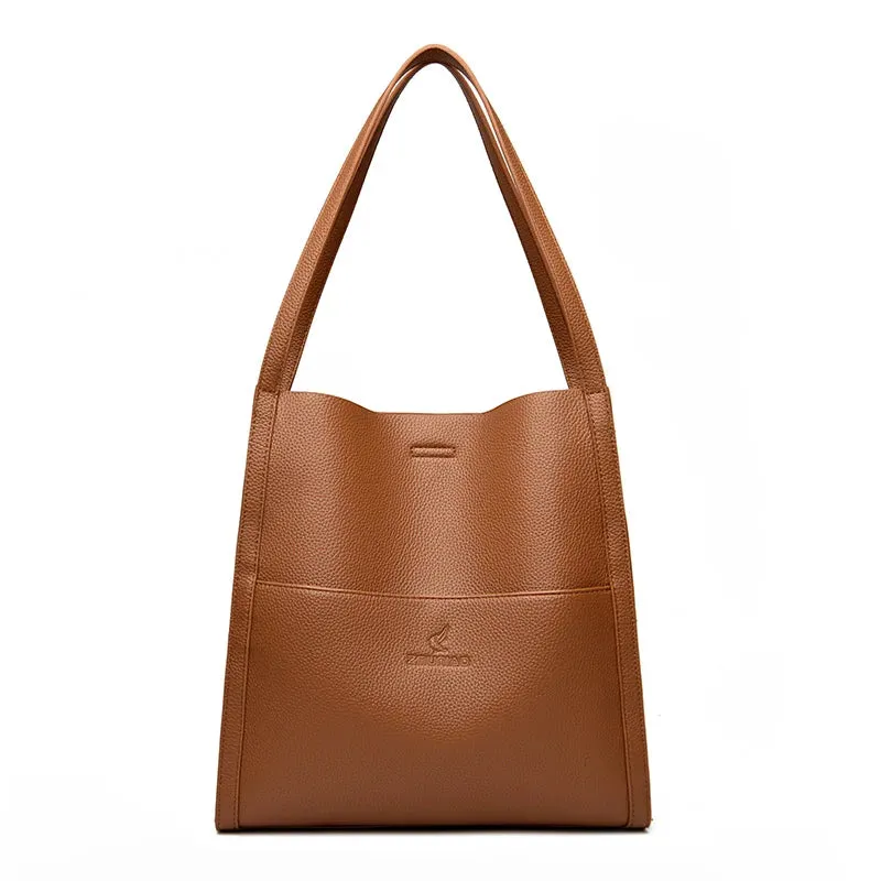 Soft PU Leather Tote Handbag