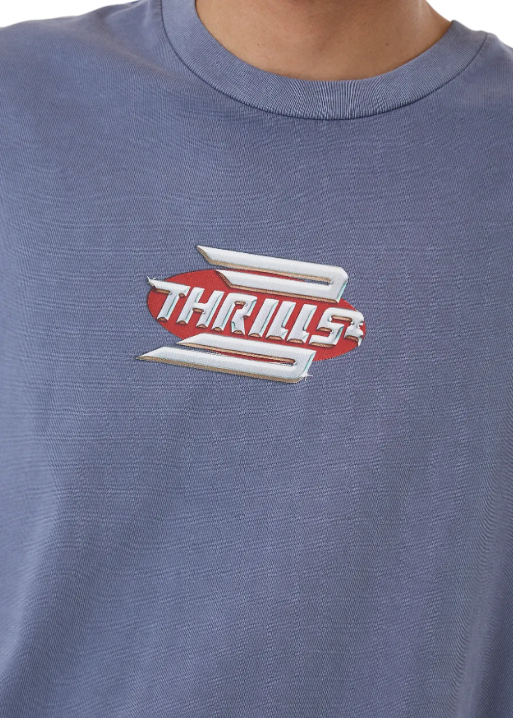 THRILLS - Chrome Steadfast Merch Fit Tee - Folkstone Grey